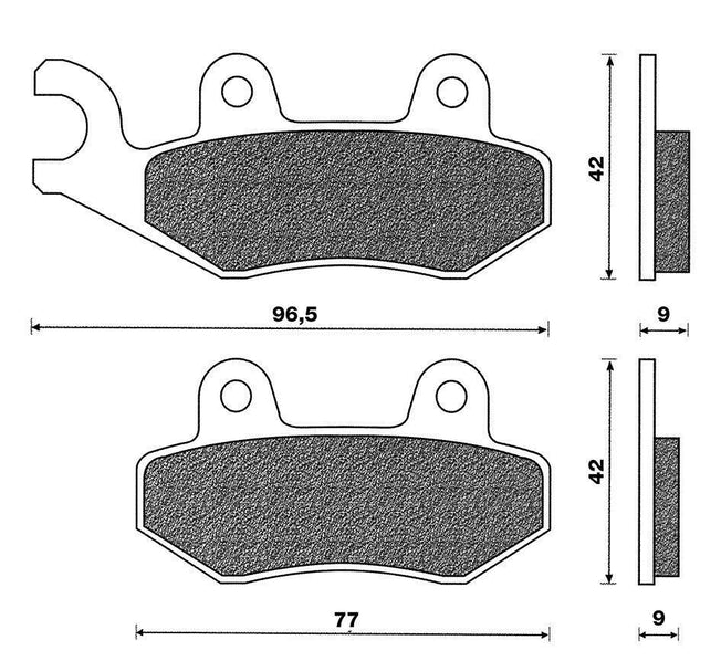 Coppia pastiglie freno Anteriori C4 per Kymco Agility 50 4T R10 2006-2013