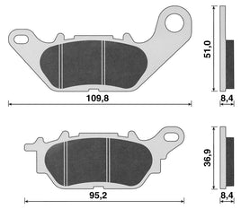 Coppia pastiglie freno Anteriori C4 per MBK Waap 125 2008-2010