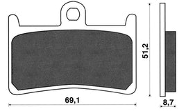 Coppia pastiglie freno Anteriori C4 per Yamaha T-Max 530 59C-530-2015-2016