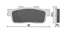 Coppia pastiglie freno Posteriori C4 per Kymco Like 125 4T E4 2017-2020