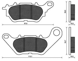 Coppia pastiglie freno Posteriori C4 per Yamaha X-Max 300IE E5 2021-2021