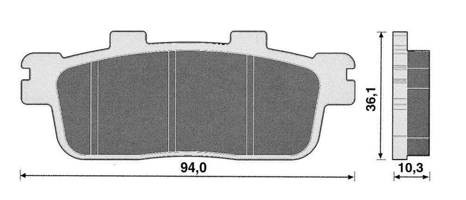 Coppia pastiglie freno Posteriori Sym GTS 250 2007-2008