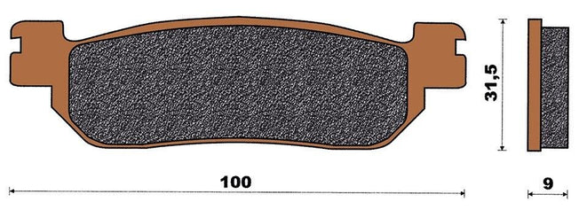 Top4 Pastiglie freno Sint Post per Yamaha Majesty 250 Mod2000 2000-2001