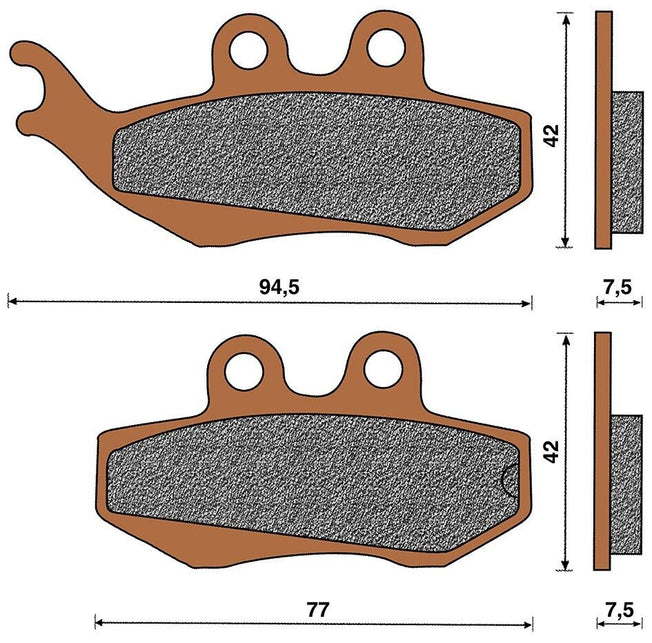 Top4 Pastiglie freno Sint Ant per Aprilia ETX 125 1984-2001