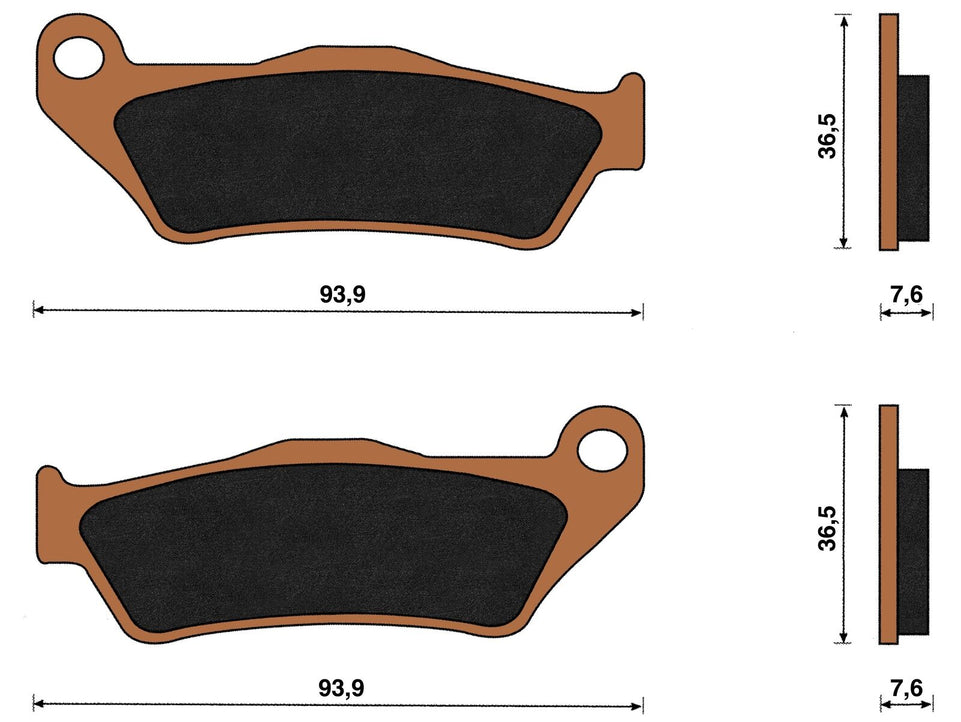 Top4 Pastiglie freno Sint Ant per Yamaha Majesty 150 DT 1998-2000