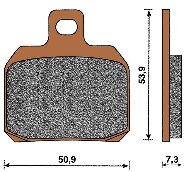 Top4 Pastiglie freno Sint Post per Suzuki Burgman UH 125 K2-K6 2002-2006