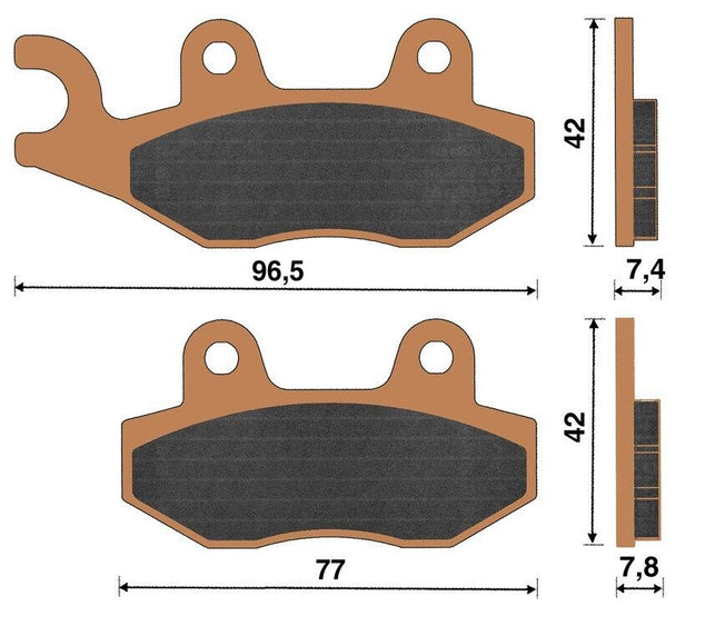 Top4 Pastiglie freno Sint Ant Peugeot Satelis 250 EU3 2006-2012