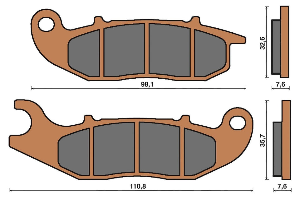 Top4 Pastiglie freno Sint Ant Piaggio Medley 125 4T ie ABS E4 2020-2020