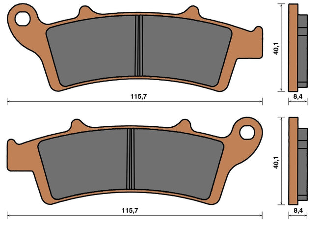 Top4 Pastiglie freno Sint Ant per Aprilia Scarabeo 200IE Light 2011-2012