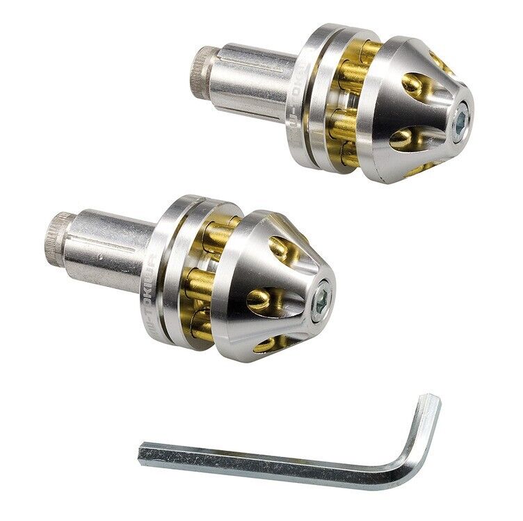 Top4 Coppia Contrappesi "Gun cylinder" silver Universale moto scooter