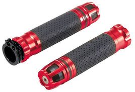 Top4 Coppia Manopole "Alloy" rosse Universale moto scooter