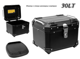 KIT BAULETTO ABS X-PLOR 30LT NERO+universale SYM Jet Sport 50