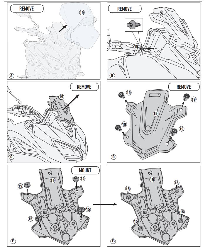 GIVI kit attacchi parabrezza per Yamaha Tracer 900 / Tracer 900 GT 2018-2020