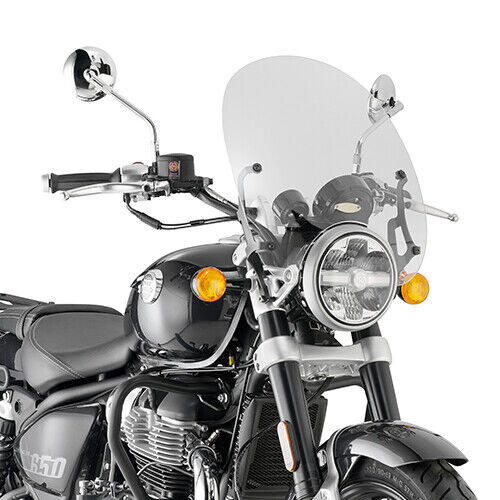 GIVI solo Parabrezza Trasparente 38 x 42 per ROYAL ENFIELD Super Meteor 650 2023