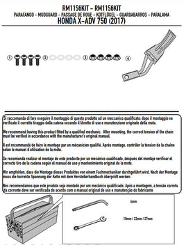 GIVI Kit supporto attacchi per parafango per Honda X-ADV 750 2017 - 2023