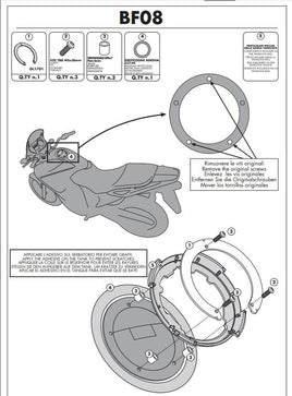 GIVI Flangia per borse da serbatoio TANKLOCK per DUCATI 848-1098-1198 2007-2012