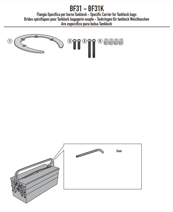 GIVI Flangia per borse da serbatoio TANKLOCK per BMW G 310 GS 2017 - 2023