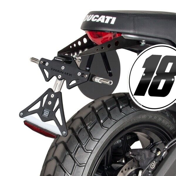 Barracuda PORTATARGA MODELLO "STREET" per Ducati Scrambler dal 2014 al 2021