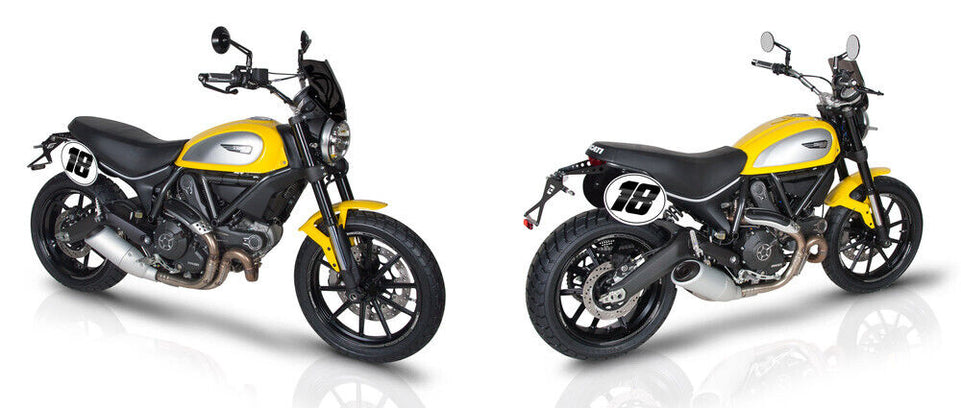 Barracuda PORTATARGA MODELLO "STREET" per Ducati Scrambler dal 2014 al 2021