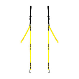 Coppia cinghie fissaggio moto Tie Down 25mm nero-giallo