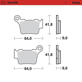 Pastiglie Moto Master per Husqvarna 250 TC (04-24) posteriori racing