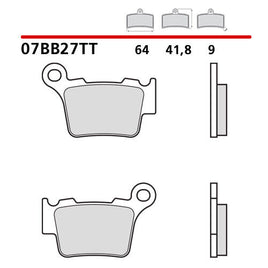 Pastiglie Brembo per Sherco 250 SEF-R (14-23) posteriori ceramic