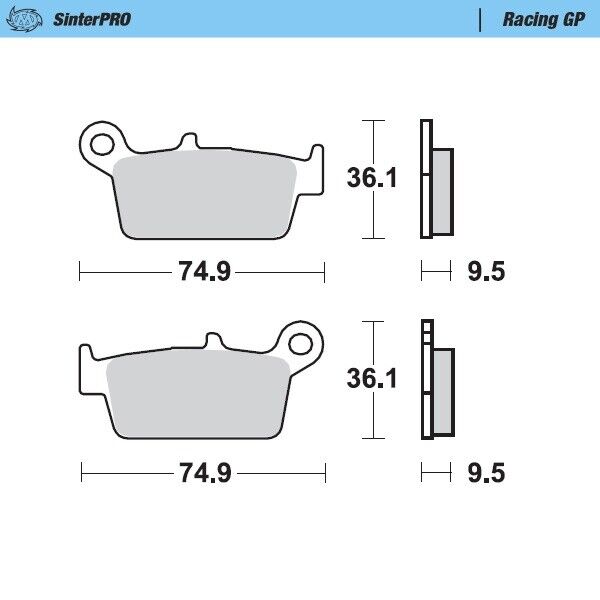 Pastiglie Moto Master per Honda CR 125 (95-01) posteriori GP