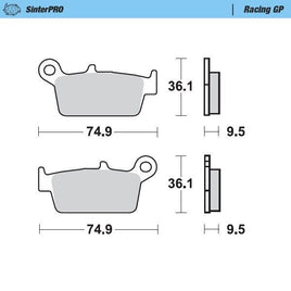 Pastiglie Moto Master per Kawasaki KX 500 (96-04) posteriori GP