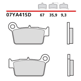 Pastiglie Brembo Gasgas 250 EC (10-20) posteriori standard
