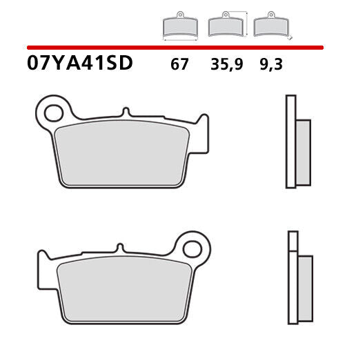 Pastiglie Brembo Gasgas 250 EC (10-20) posteriori standard