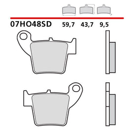 Pastiglie Brembo per Honda CRF 450 RX (17-24) posteriori standard