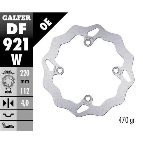 Disco freno Galfer Wave per Sherco 250 SEF-R (14-23) posteriore