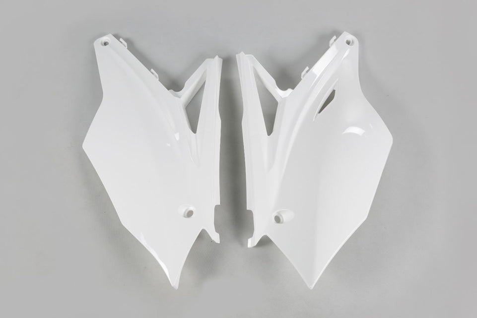Fianchetti portanumero per Kawasaki KX 450 F (16-18) bianchi*