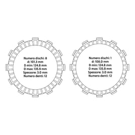 Dischi frizione NRTeam PER Honda CRF 250 R (11-24) - Serie guarniti