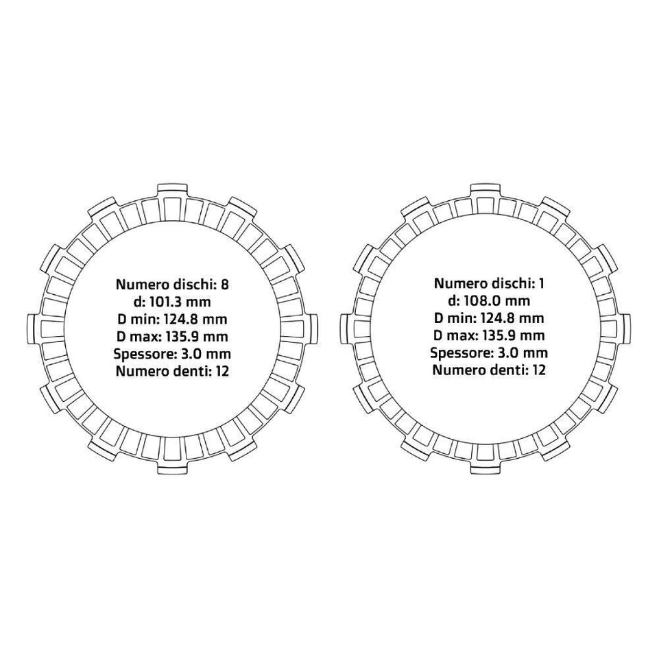 Dischi frizione NRTeam PER Honda CRF 250 R (11-24) - Serie guarniti