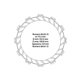 Dischi frizione NRTeam PER Kawasaki KX 250 F (04-20) - Serie guarniti