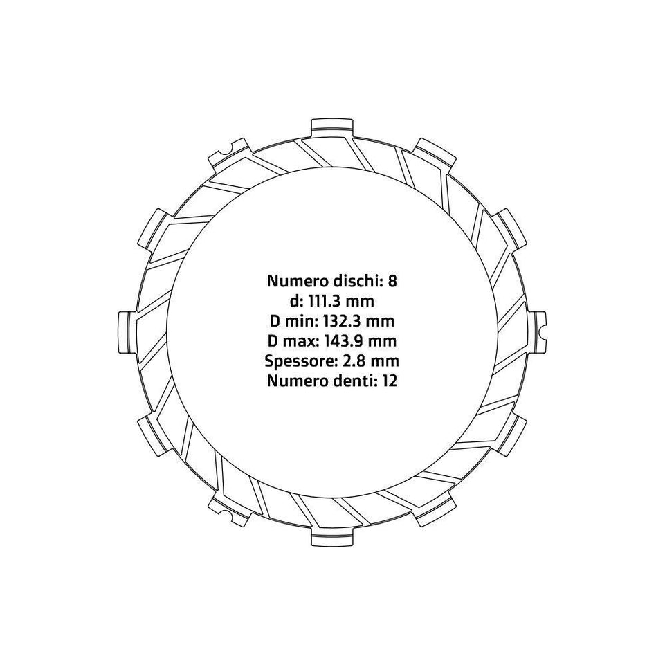 Dischi frizione NRTeam PER Kawasaki KX 250 F (04-20) - Serie guarniti