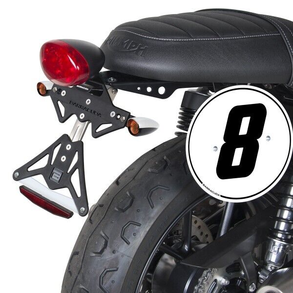 Barracuda PORTATARGA con SUPPORTO per faro ORIGINALE Triumph Street Twin 2016