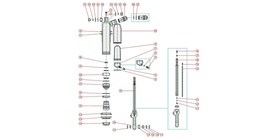 Ricambi mono KYB Husqvarna 250 TE (11-13) - Anello corpo int. (32)