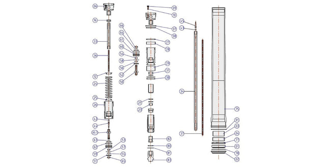 Pistone libero Showa Kawasaki KX 250 F (09-12) - Boccola