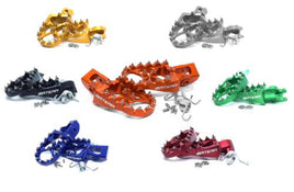 Coppia pedane OJC Husaberg 390 FE (10-12) blu