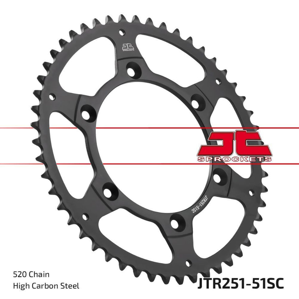 Corona JT acciaio Fantic 250 XXF (22-23) 51 denti scaricata