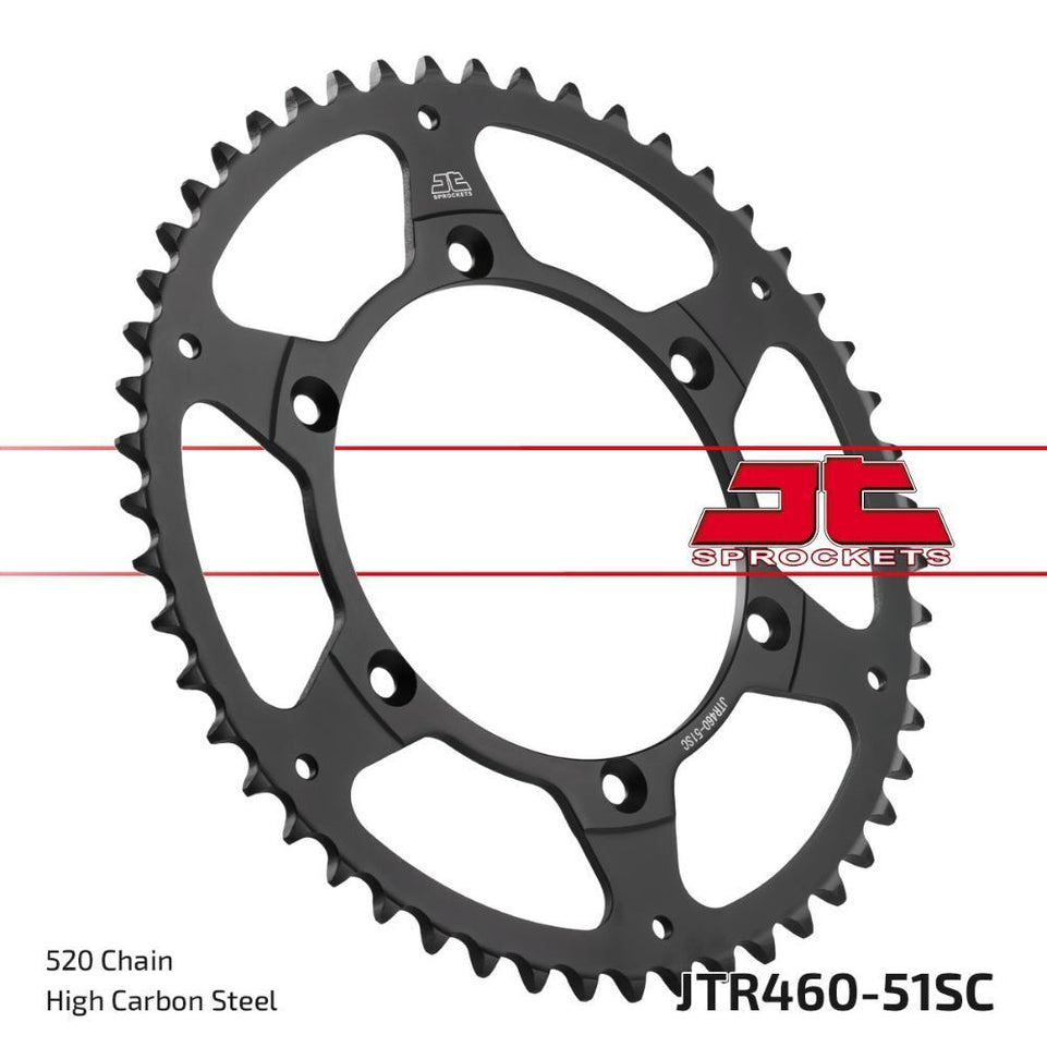 Corona JT acciaio Suzuki RMZ 250 (04-06) 51 denti scaricata