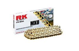 Catena Moto  RK passo 428 cross professionale senza O-RING 136 maglie - oro