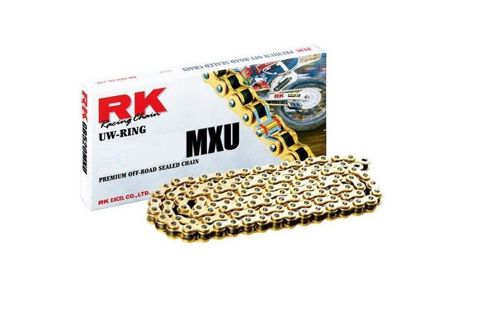 Catena Moto  RK passo 428 cross professionale senza O-RING 136 maglie - oro