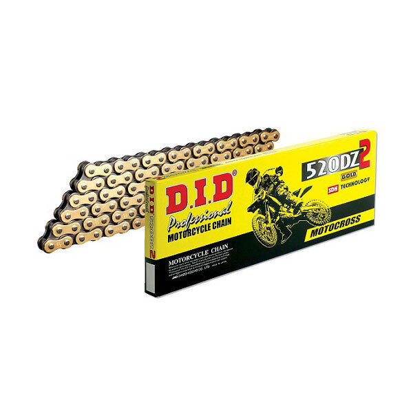 Catena Moto  DID passo 520 cross eco senza O-RING 120 maglie - oro