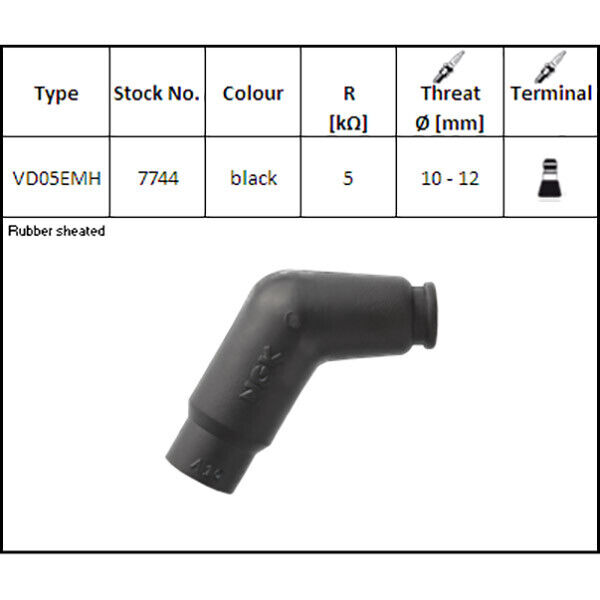 PIPETTA ATTACCO CANDELA NGK VD05EMH UNIVERSALE MOTO SCOOTER