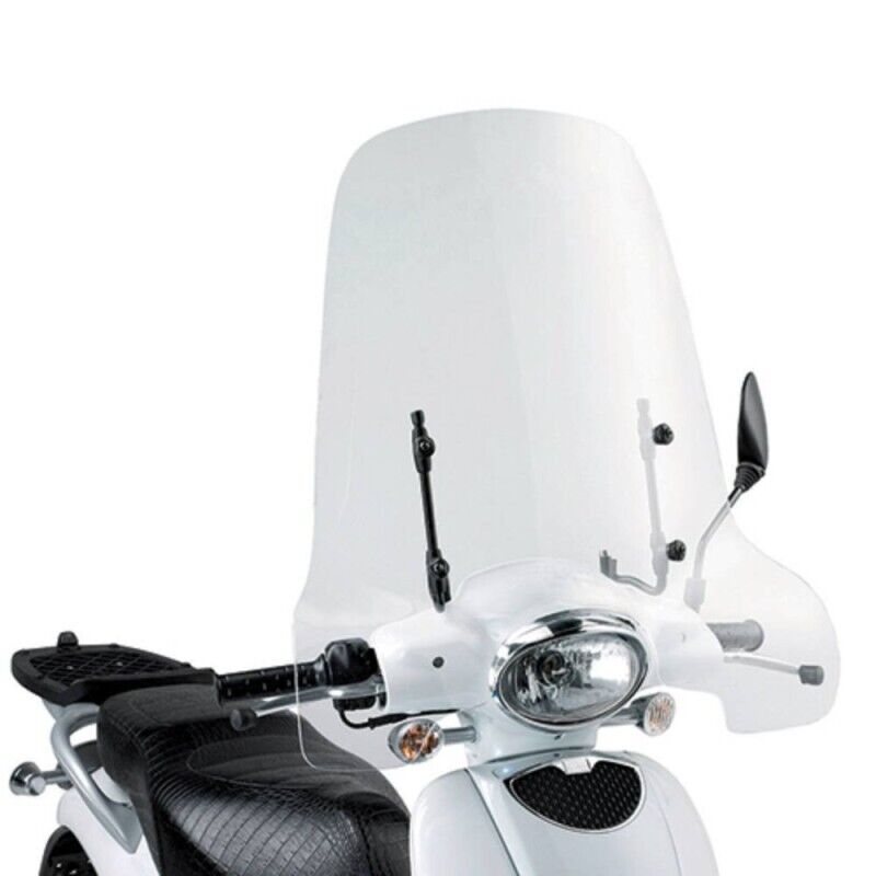 KAPPA Parabrezza Trasparente + Attacchi Per Aprilia Scarabeo 100 2009-2013