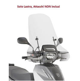KAPPA Parabrezza Trasparente Solo Lastra Per Peugeot Tweet 200 FL GT 2023