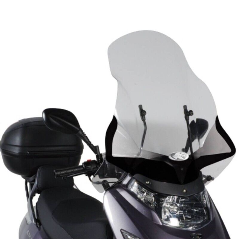 KAPPA Parabrezza Trasparente + Attacchi 67 X 58Cm Per Kymco Dink 50 2006-2016